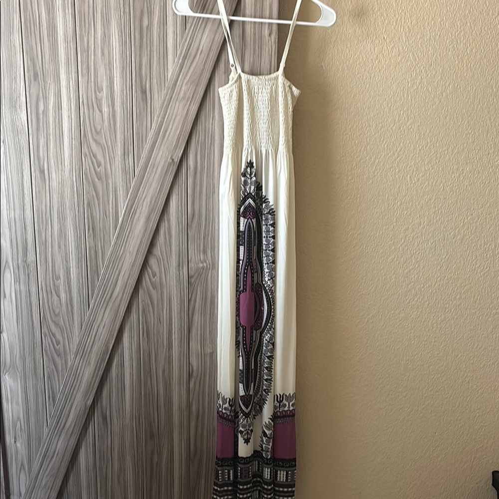 Cristinalove Cream Maxi Dress Spaghetti Strap Resort Wear